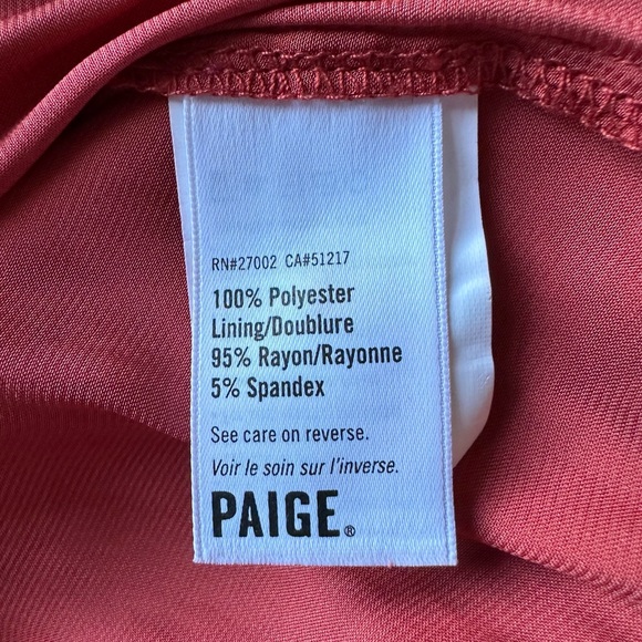 PAIGE Sevilla Bodysuit in Tulip Red - Size L - Picture 12 of 15